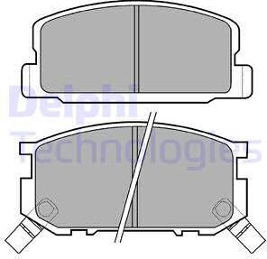 Delphi LP402 - Тормозные колодки, дисковые, комплект unicars.by