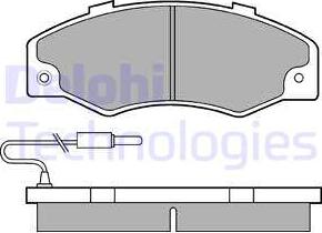 Delphi LP489 - Тормозные колодки, дисковые, комплект unicars.by