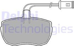 Delphi LP480 - Тормозные колодки, дисковые, комплект unicars.by