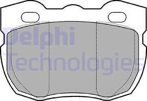 Delphi LP481 - Тормозные колодки, дисковые, комплект unicars.by