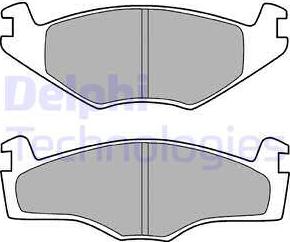 Delphi LP420 - Тормозные колодки, дисковые, комплект unicars.by