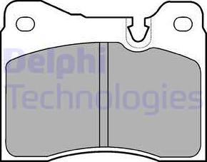 Delphi LP428 - Тормозные колодки, дисковые, комплект unicars.by