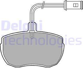 Delphi LP472 - Тормозные колодки, дисковые, комплект unicars.by