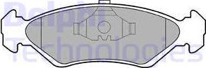 Delphi LP591 - Тормозные колодки, дисковые, комплект unicars.by