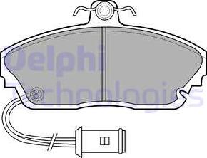 Delphi LP559 - Тормозные колодки, дисковые, комплект unicars.by