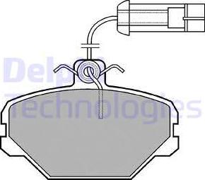 Delphi LP566 - Тормозные колодки, дисковые, комплект unicars.by