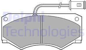 Delphi LP584 - Тормозные колодки, дисковые, комплект unicars.by