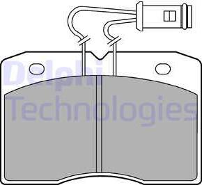 Delphi LP580 - Тормозные колодки, дисковые, комплект unicars.by