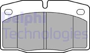 Delphi LP581 - Тормозные колодки, дисковые, комплект unicars.by