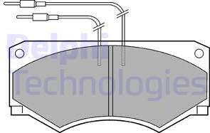 Delphi LP583 - Тормозные колодки, дисковые, комплект unicars.by