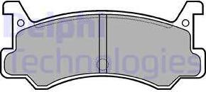 Delphi LP521 - Тормозные колодки, дисковые, комплект unicars.by