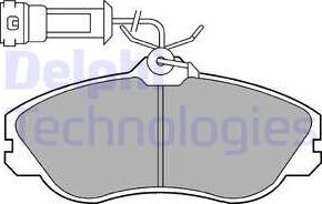 Delphi LP579 - Тормозные колодки, дисковые, комплект unicars.by