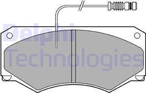 Delphi LP698 - Тормозные колодки, дисковые, комплект unicars.by