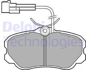 Delphi LP644 - Тормозные колодки, дисковые, комплект unicars.by