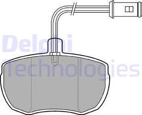 Delphi LP651 - Тормозные колодки, дисковые, комплект unicars.by