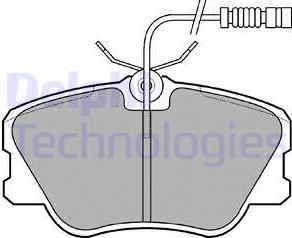 Delphi LP608 - Тормозные колодки, дисковые, комплект unicars.by