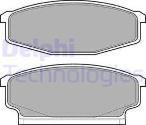 Delphi LP610 - Тормозные колодки, дисковые, комплект unicars.by