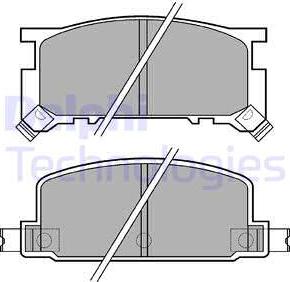 Delphi LP634 - Тормозные колодки, дисковые, комплект unicars.by