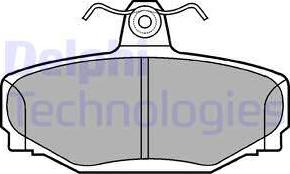 Delphi LP637 - Тормозные колодки, дисковые, комплект unicars.by