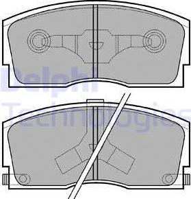 Delphi LP626-18B1 - Тормозные колодки, дисковые, комплект unicars.by