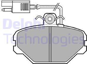 Delphi LP675 - Тормозные колодки, дисковые, комплект unicars.by