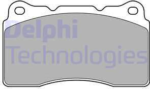 Delphi LP1944-18B1 - Тормозные колодки, дисковые, комплект unicars.by