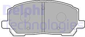 Delphi LP1908 - Тормозные колодки, дисковые, комплект unicars.by