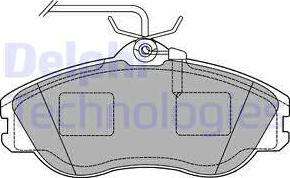 Delphi LP1454 - Тормозные колодки, дисковые, комплект unicars.by