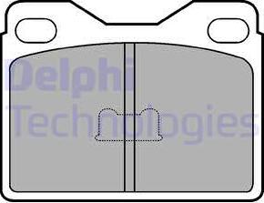 Delphi LP145 - Тормозные колодки, дисковые, комплект unicars.by