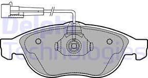 Delphi LP1404 - Тормозные колодки, дисковые, комплект unicars.by