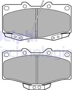 Delphi LP1405 - Тормозные колодки, дисковые, комплект unicars.by