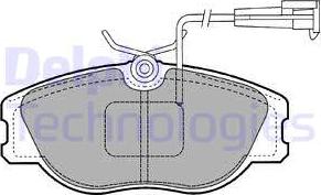 Delphi LP1400 - Тормозные колодки, дисковые, комплект unicars.by