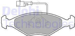 Delphi LP1415 - Тормозные колодки, дисковые, комплект unicars.by