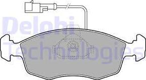 Delphi LP1416 - Тормозные колодки, дисковые, комплект unicars.by