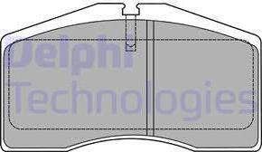 Delphi LP1428 - Тормозные колодки, дисковые, комплект unicars.by