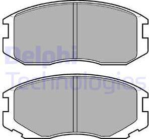 Delphi LP1594 - Тормозные колодки, дисковые, комплект unicars.by