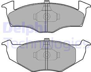 Delphi LP1591 - Тормозные колодки, дисковые, комплект unicars.by