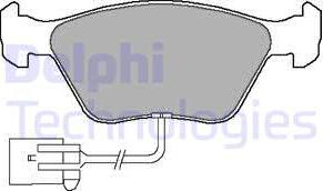 Delphi LP1598 - Тормозные колодки, дисковые, комплект unicars.by