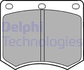 Delphi LP154 - Тормозные колодки, дисковые, комплект unicars.by