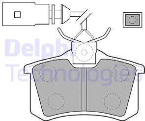 Delphi LP1556 - Тормозные колодки, дисковые, комплект unicars.by