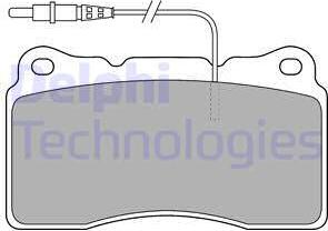 Delphi LP1516 - Тормозные колодки, дисковые, комплект unicars.by