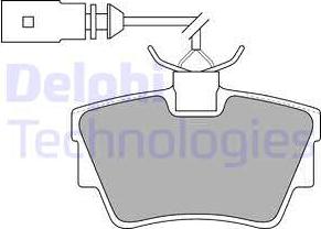 Delphi LP1511 - Тормозные колодки, дисковые, комплект unicars.by