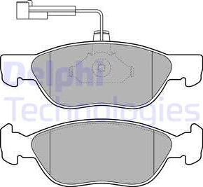 Delphi LP1586 - Тормозные колодки, дисковые, комплект unicars.by