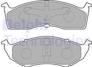 Delphi LP1531 - Тормозные колодки, дисковые, комплект unicars.by