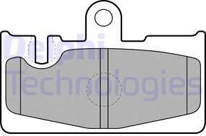 Delphi LP1690 - Тормозные колодки, дисковые, комплект unicars.by