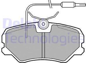 Delphi LP1606 - Тормозные колодки, дисковые, комплект unicars.by