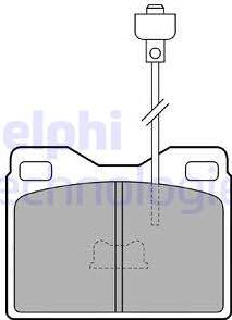 Delphi LP160 - Тормозные колодки, дисковые, комплект unicars.by