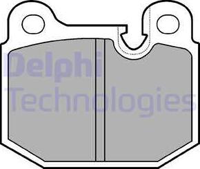 Delphi LP161 - Тормозные колодки, дисковые, комплект unicars.by