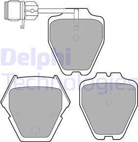 Delphi LP1633 - Тормозные колодки, дисковые, комплект unicars.by