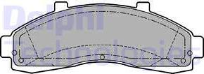 Delphi LP1625 - Тормозные колодки, дисковые, комплект unicars.by